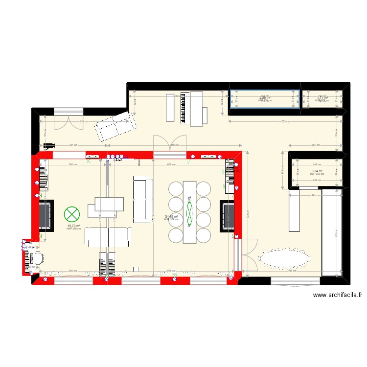 Raymond Poincaré 11. Plan de 6 pièces et 119 m2