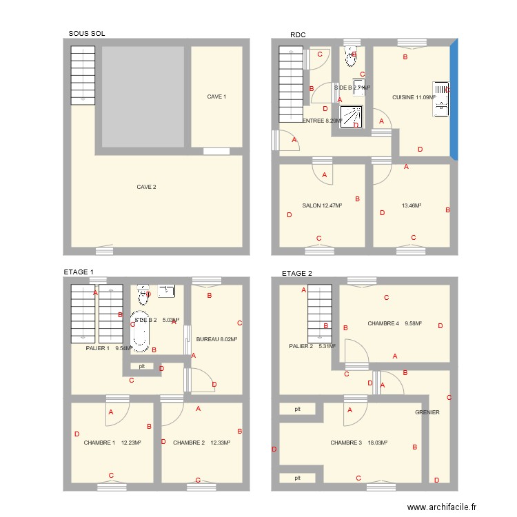 mallet. Plan de 0 pièce et 0 m2