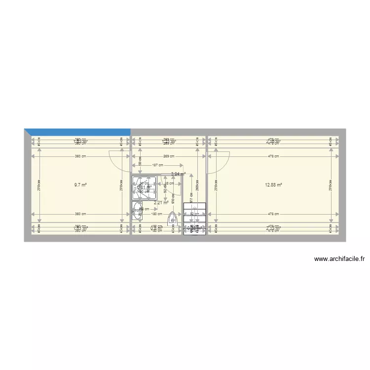 DORMOY 90 AVEC HT 180. Plan de DORMOY 90 AVEC HT 180. Plan de