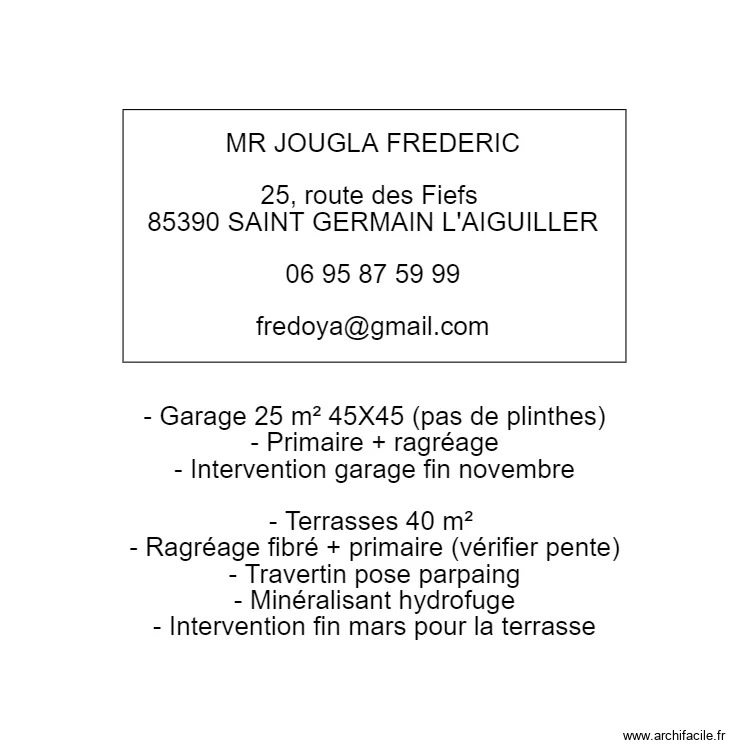 JOUGLA. Plan de 