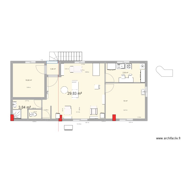 Salon version banque accueil. Plan de 0 pièce et 0 m2