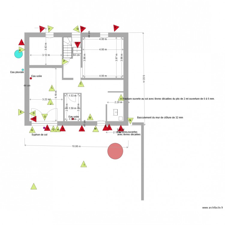 GERARD Désordres au 28 mai 2016. Plan de 0 pièce et 0 m2