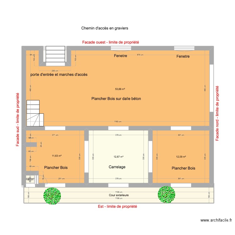 Plan de masse après travaux. Plan de 0 pièce et 0 m2
