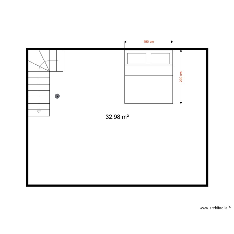 Etage Chalet 33 m2. Plan de 0 pièce et 0 m2