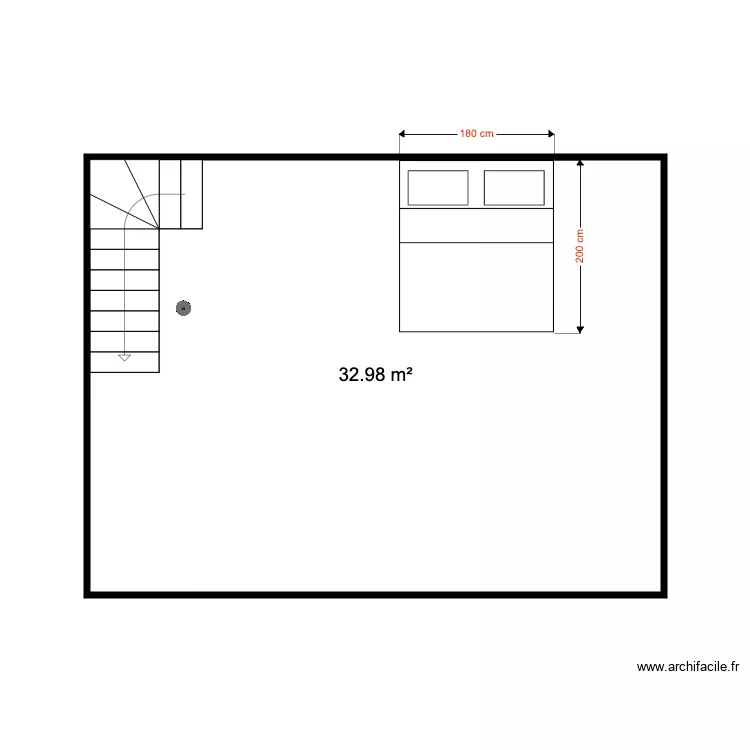 Etage Chalet 33 m2. Plan de Etage Chalet 33 m2. Plan de