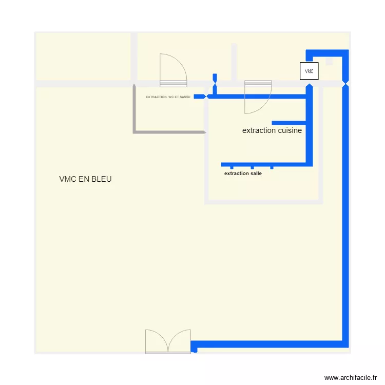 INKY BAR VENTILATION. Plan de 