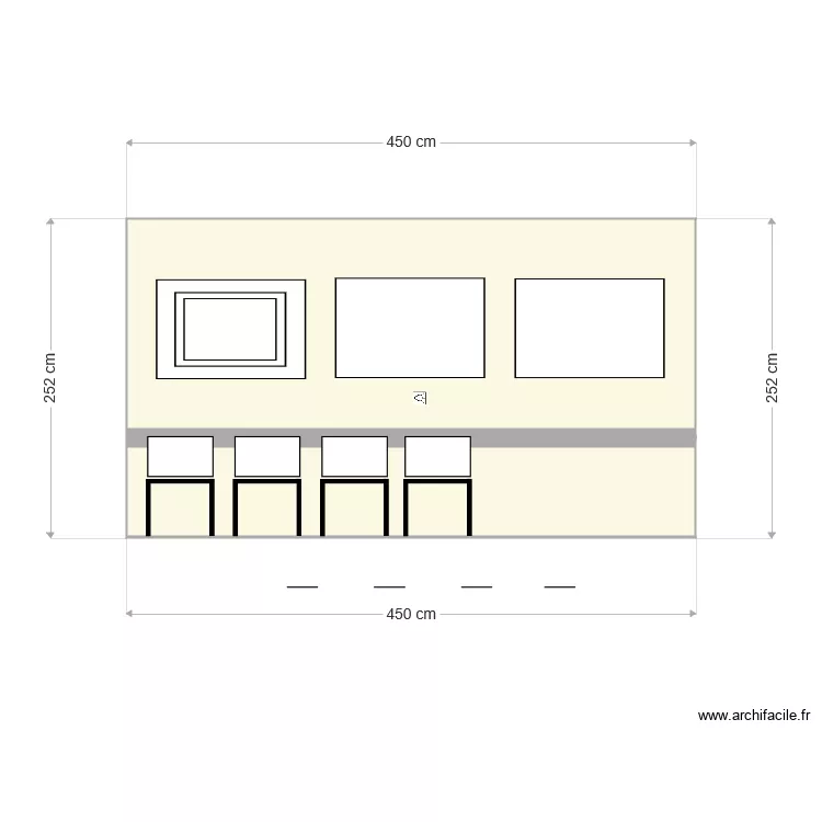 D&eacute;co Mur Fleurus. Plan de 