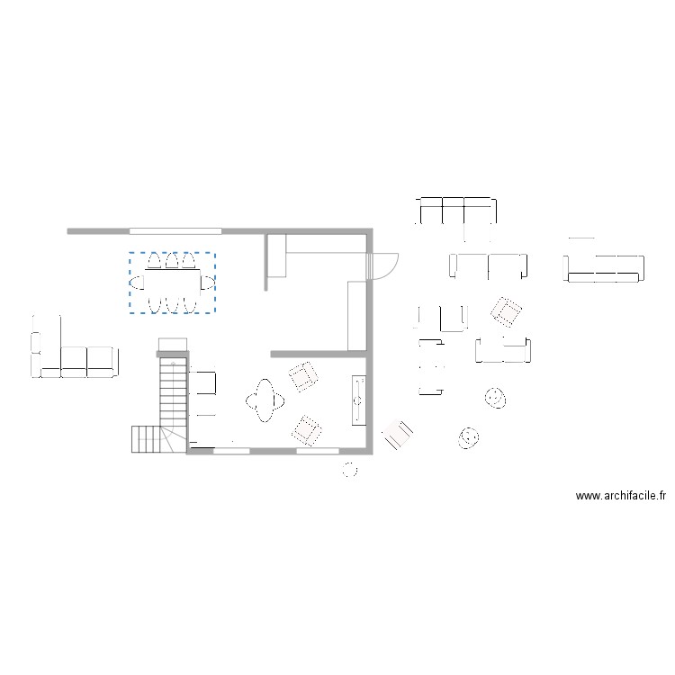 plan salon72. Plan de 0 pièce et 0 m2