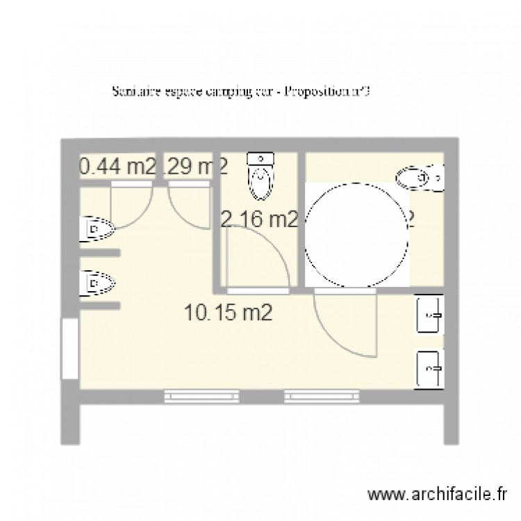 18 01 11 Sanitaires  Espace Camping Solution n 3. Plan de 0 pièce et 0 m2