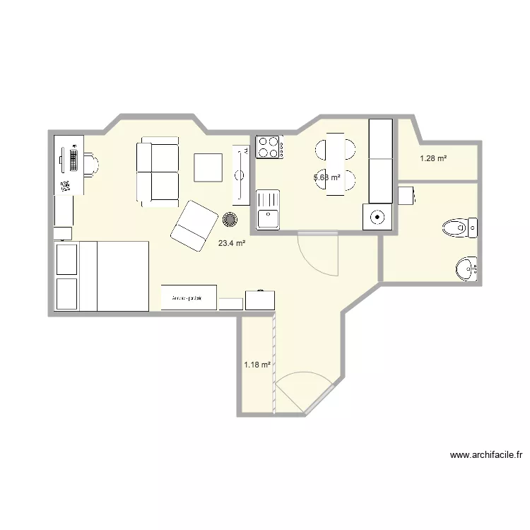 Appart clermont 2. Plan de 