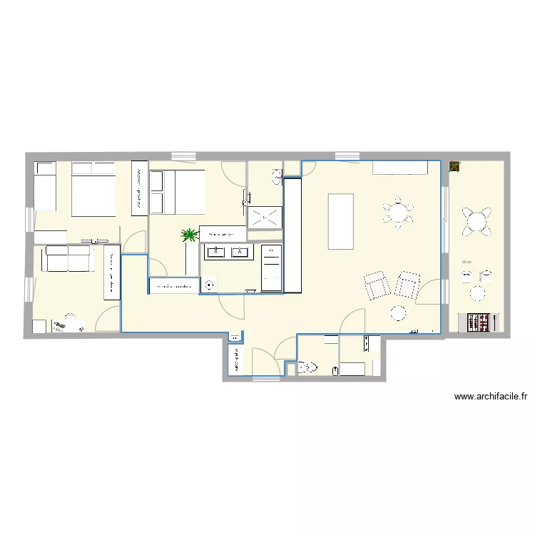 appartemant temoin. Plan de 