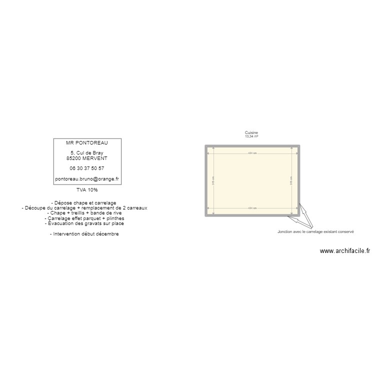 PONTOREAU. Plan de 0 pièce et 0 m2