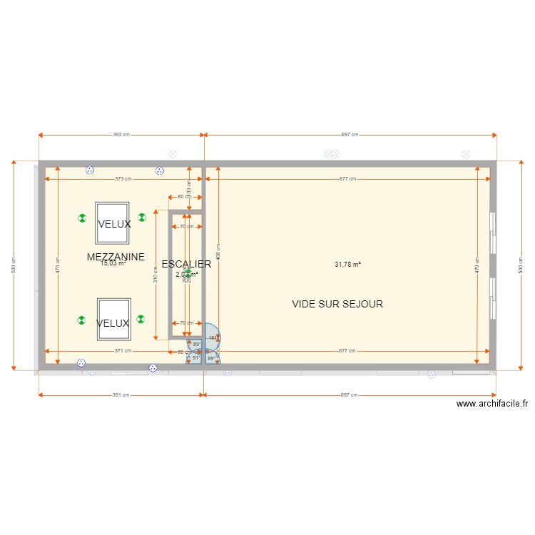 HUGO BOYER. Plan de 6 pièces et 98 m2