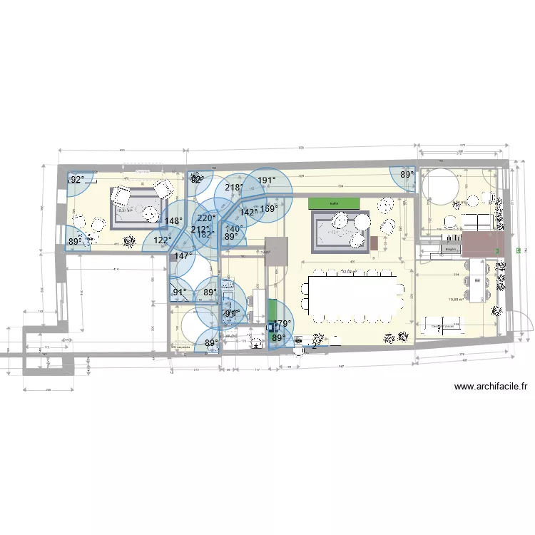 diane amenagement v2_config reunion. Plan de 