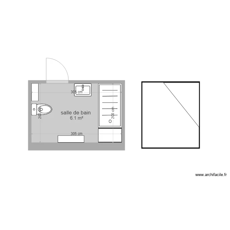 salle de bain . Plan de 