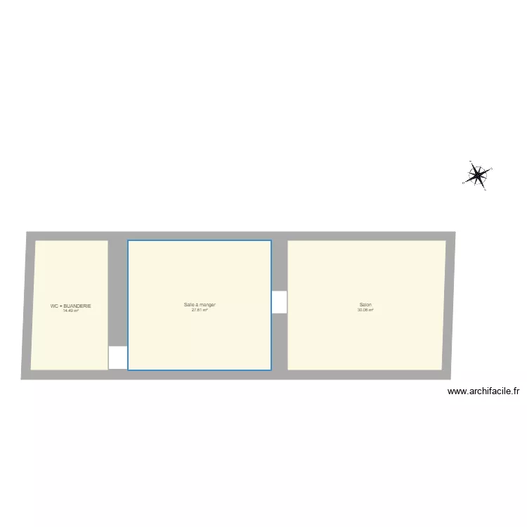Maison Alain RDC. Plan de 