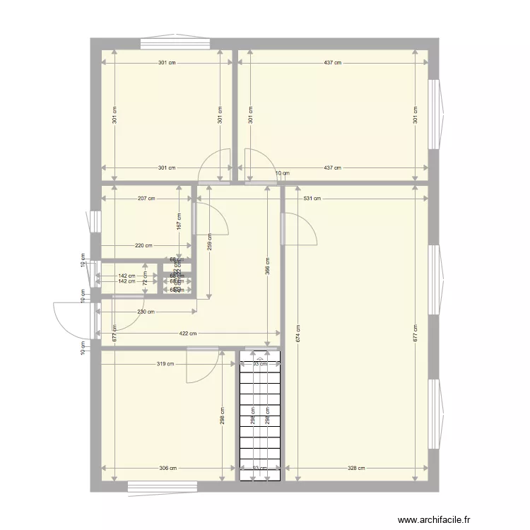 PS Plan PARLAK 1ER avant travaux. Plan de 