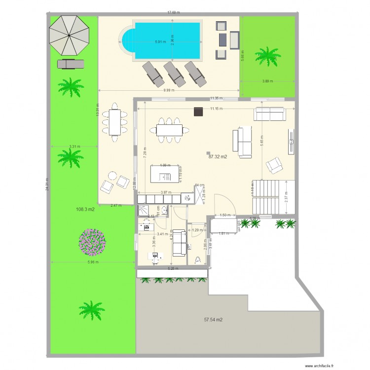 rdc maison. Plan de 0 pièce et 0 m2