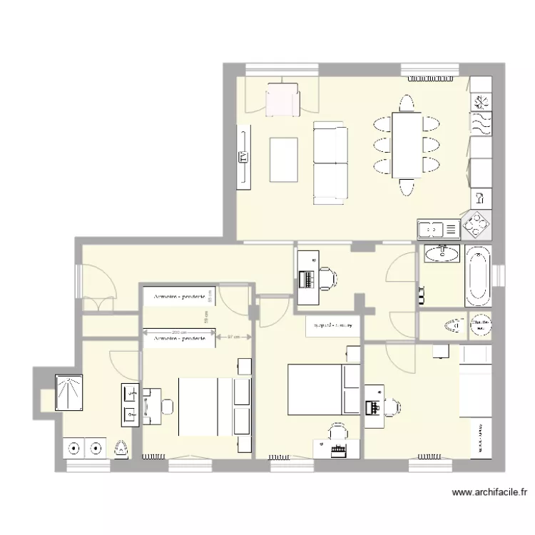 SABLIERE NEW. Plan de 
