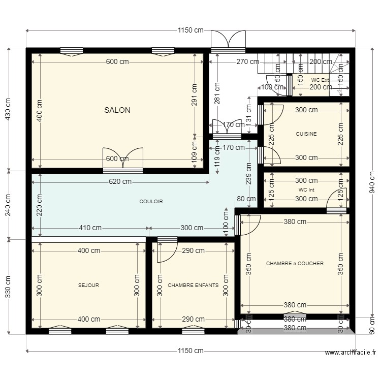 Terrain 10m x 11m50cm Client 26 10 52 52. Plan de 10 pièces et 98 m2