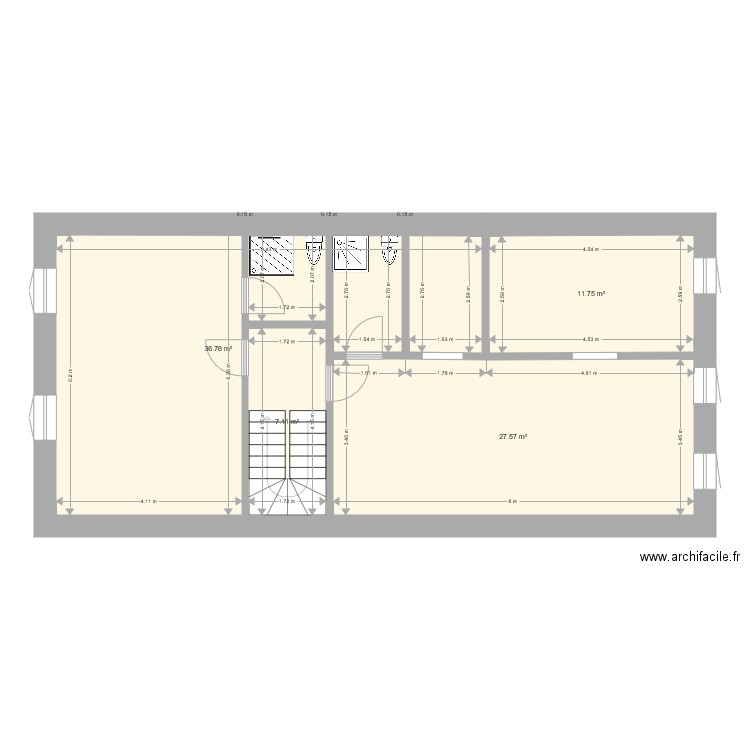 molières 2eme étage existant. Plan de 0 pièce et 0 m2