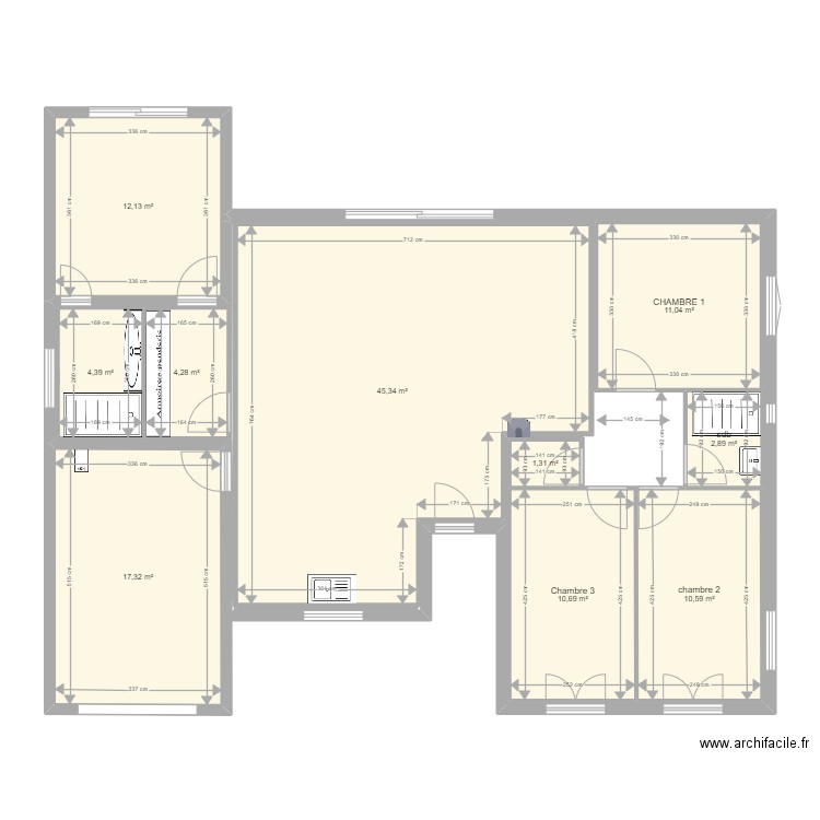 maison teyran lion avec agrandissement5. Plan de 10 pièces et 120 m2