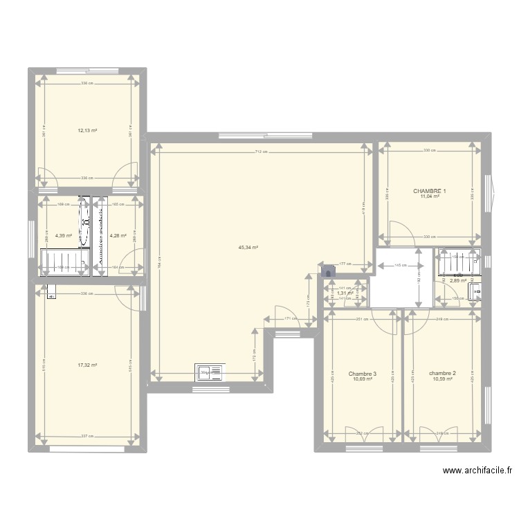 maison teyran lion avec agrandissement5. Plan de 10 pièces et 120 m2