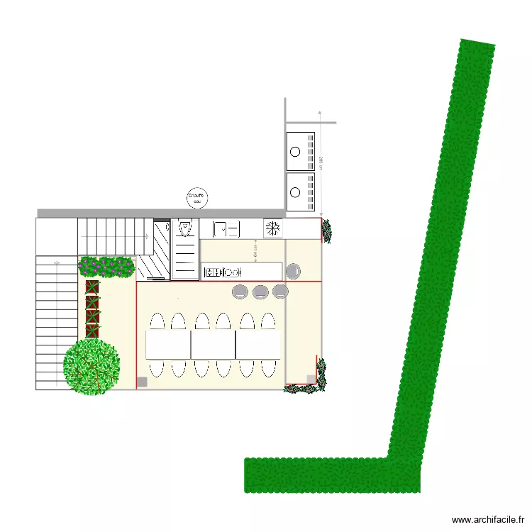 Terrasse. Plan de 