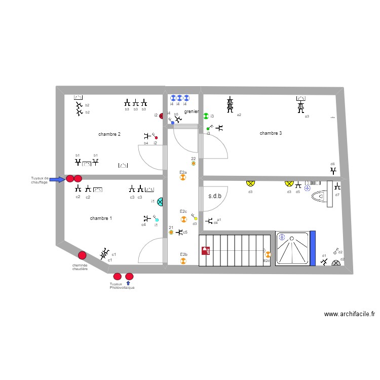 Oli étage sans fil  06-08-23 105A fin. Plan de 0 pièce et 0 m2