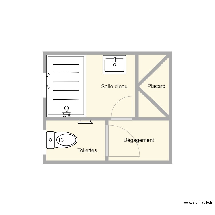 Plan avant travaux Tanguy. Plan de 6 pièces et 6 m2