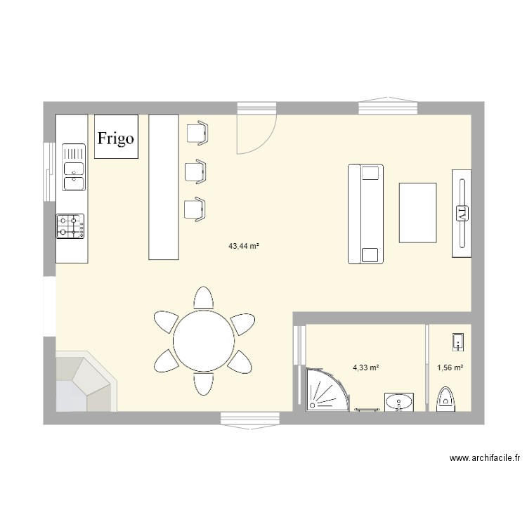 baracon. Plan de 0 pièce et 0 m2