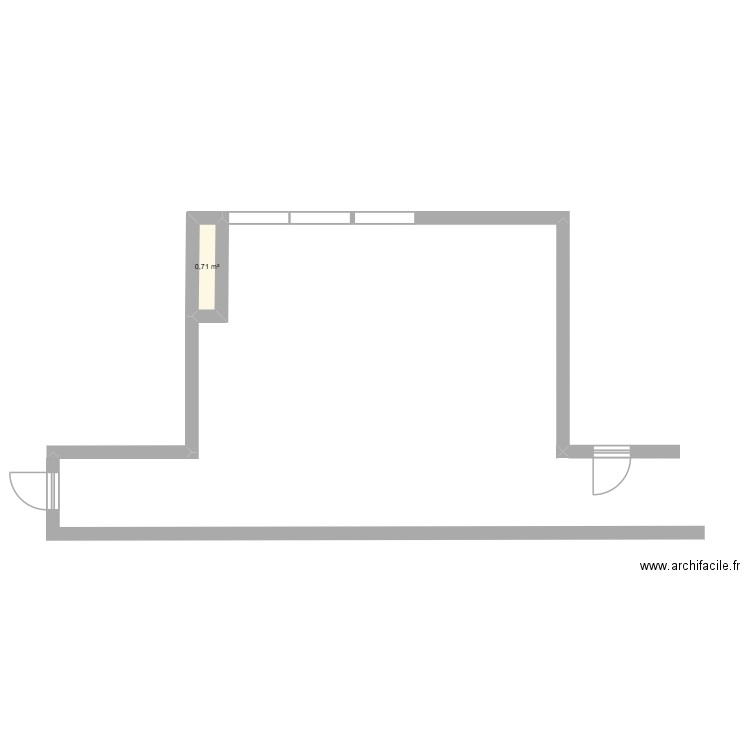 PLAN VIERGE. Plan de 1 pièce et 1 m2