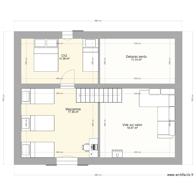 ChaletEtage. Plan de 0 pièce et 0 m2