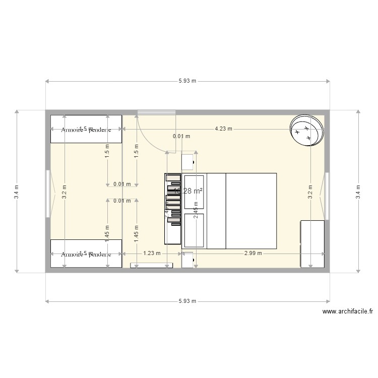 chambres nous. Plan de 0 pièce et 0 m2