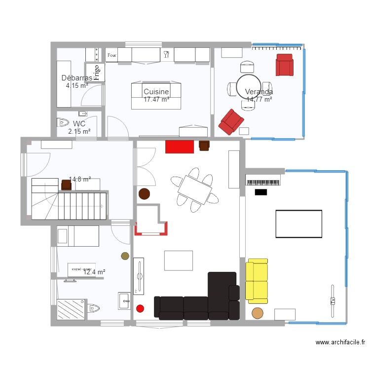 transformation. Plan de 0 pièce et 0 m2