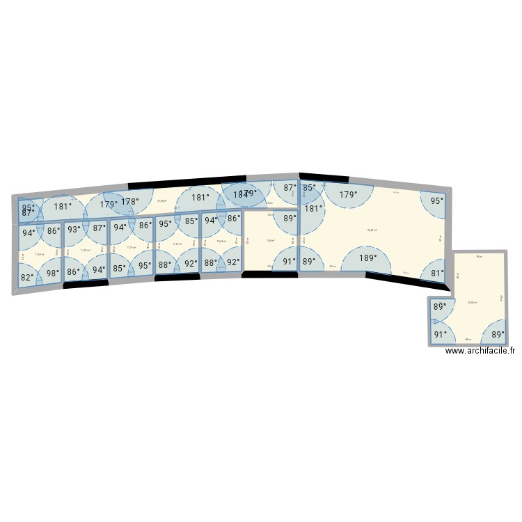 Maison str. Plan de 9 pièces et 185 m2