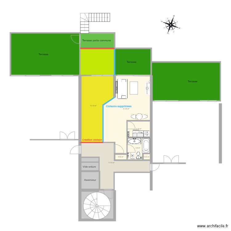 Appartement A12 projection. Plan de 0 pièce et 0 m2