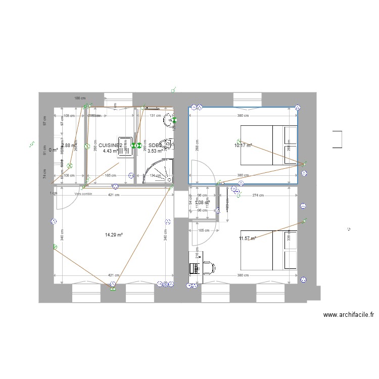 grouchy éclairage seulement. Plan de 0 pièce et 0 m2