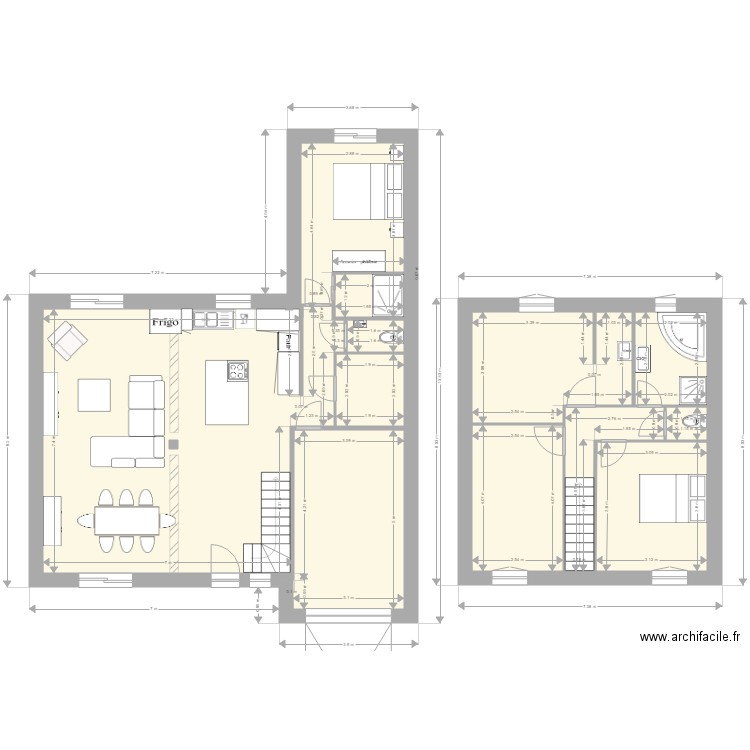 ollainville en T. Plan de 0 pièce et 0 m2