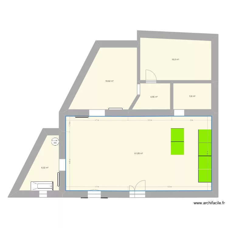 Fabrique du d&ocirc;me. Plan de 