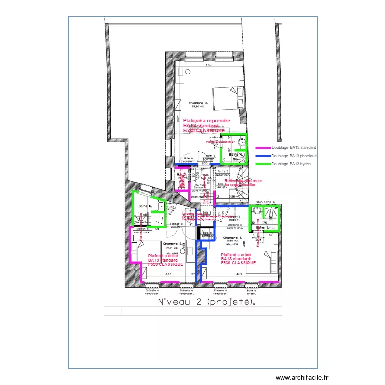 St MARTIN Plan PLATRERIE niveau 2. Plan de St MARTIN Plan PLATRERIE niveau 2. Plan de