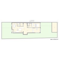 Plan de masse T avec salon en long