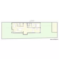 Plan de masse T avec salon en long