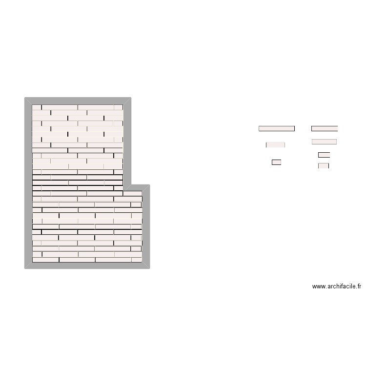 Parquet SàM. Plan de 1 pièce et 20 m2