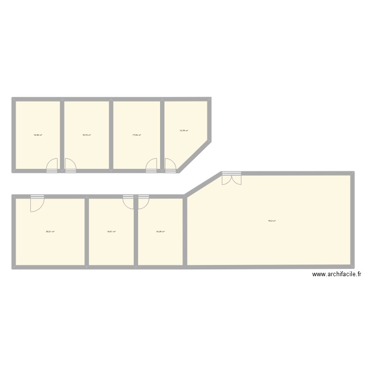 chantier pédagogique Montbéliard. Plan de 8 pièces et 199 m2