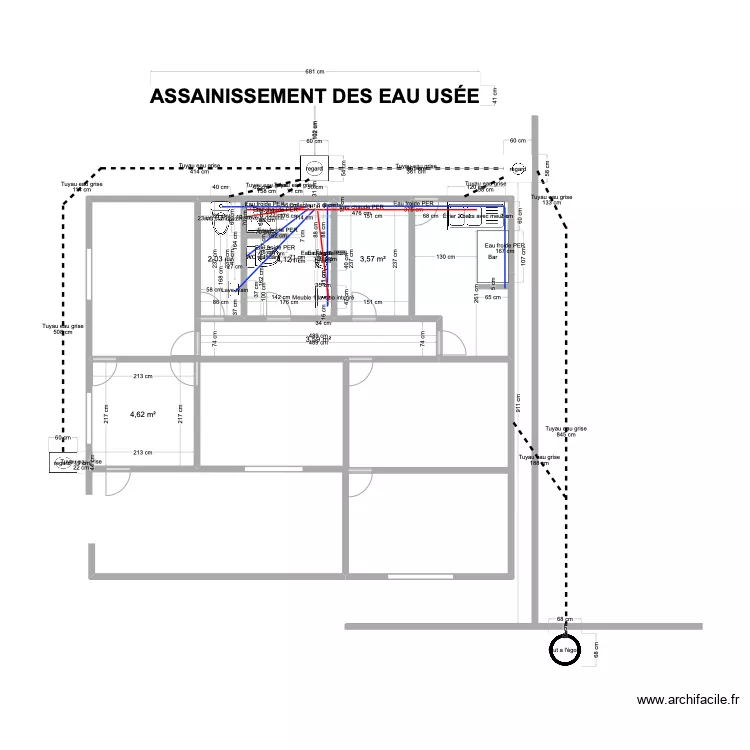 REZ DE CHAUSS&Eacute;E DU R+1. Plan de 
