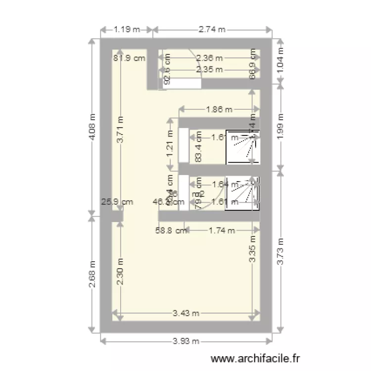 salle de bain u1. Plan de 
