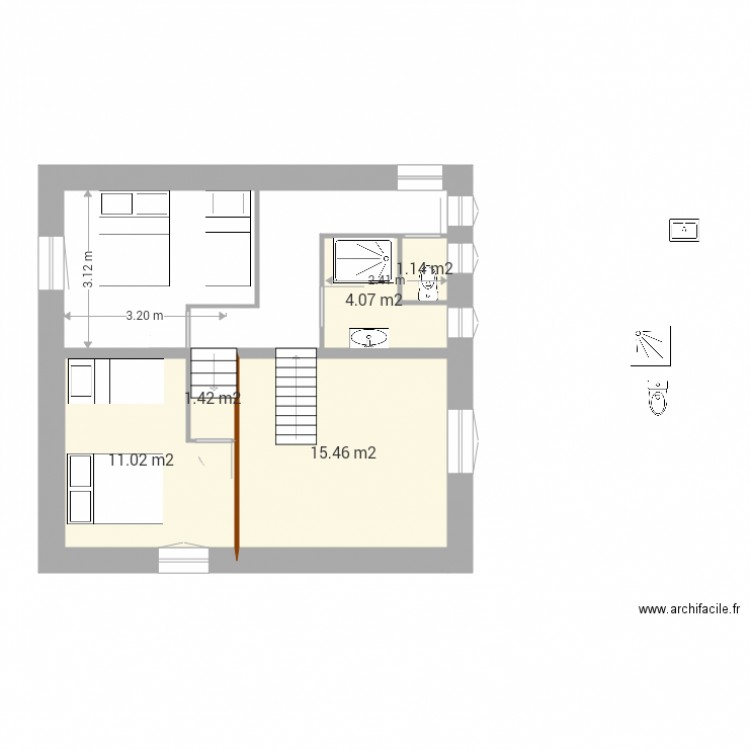 grange V15 1 er étage 2 aout. Plan de 0 pièce et 0 m2