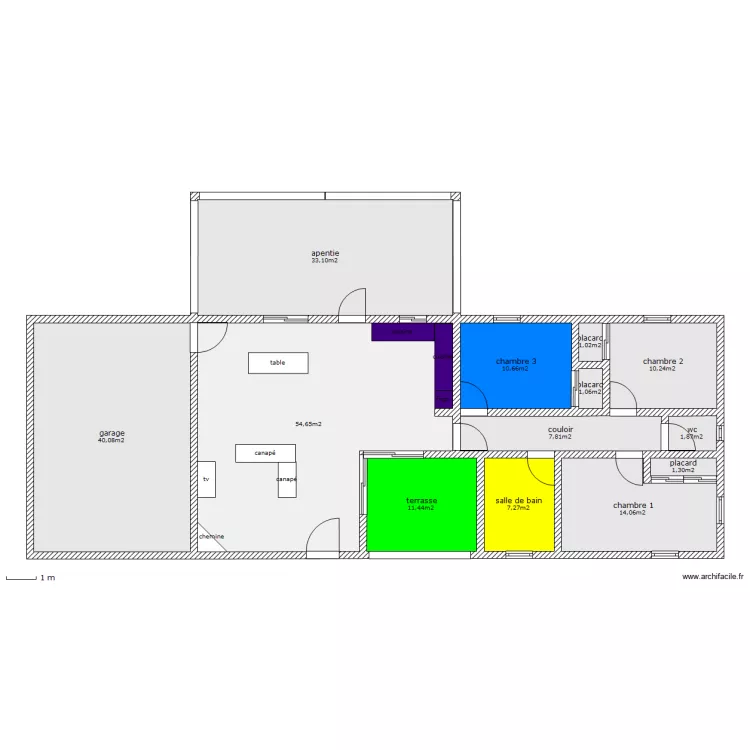 maison 3. Plan de 