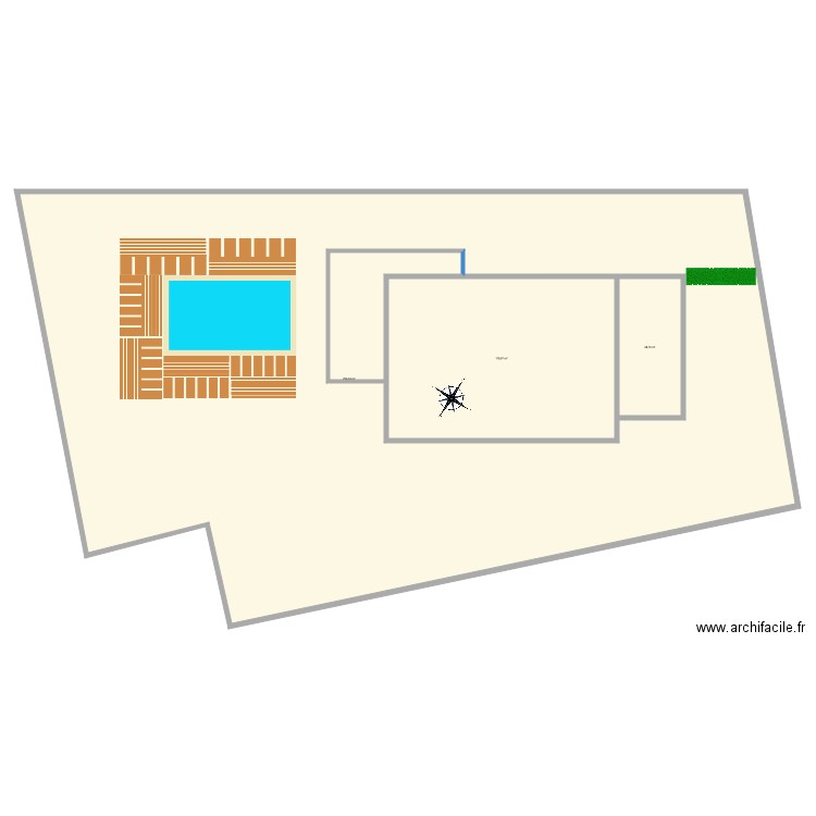 Terrain lecci La Croix 5 A. Plan de 3 pièces et 1018 m2